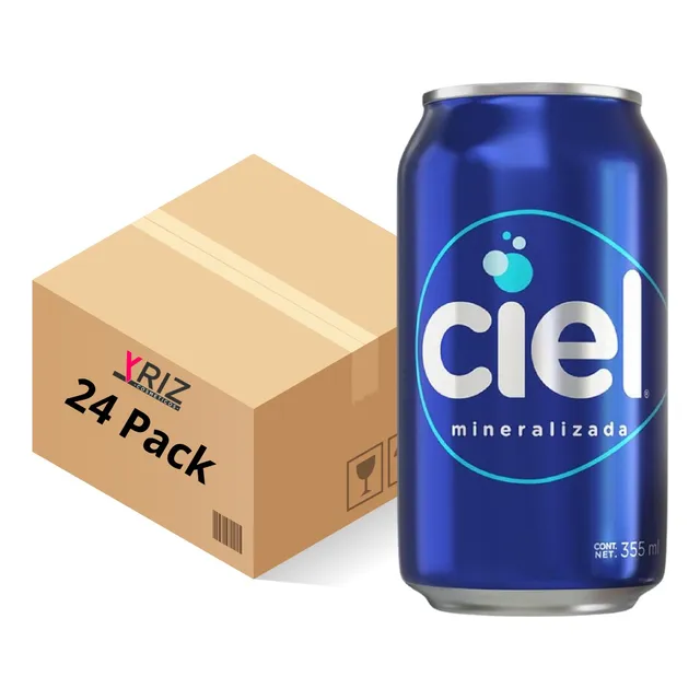 24 Pack Agua Mineralizada Ciel Agua Mineral De Lata 355 Ml