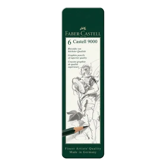 Set 6 Lápices Graduado Arte Profesionales 9000 Faber Castell