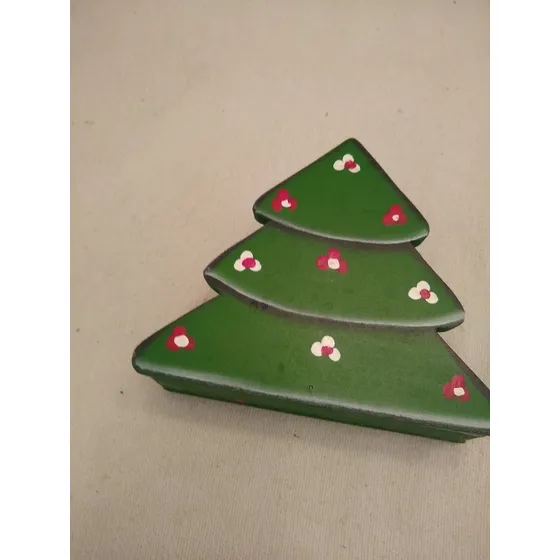 Servilleteros Con Motivos Navideños En Madera - Usados