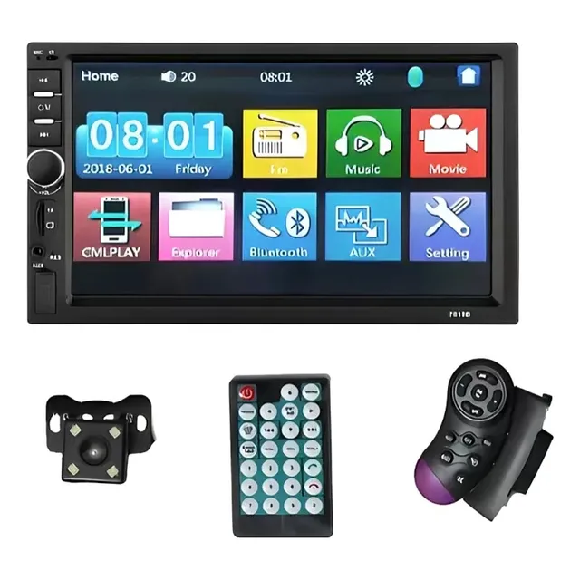 Reproductor Pantalla 7 Pulgadas Bluetooth Aux Usb 2din