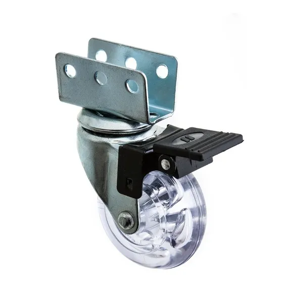 Kit 2 Rodinhas 50mm Silicone Gel 2 Com Trava Chapa U