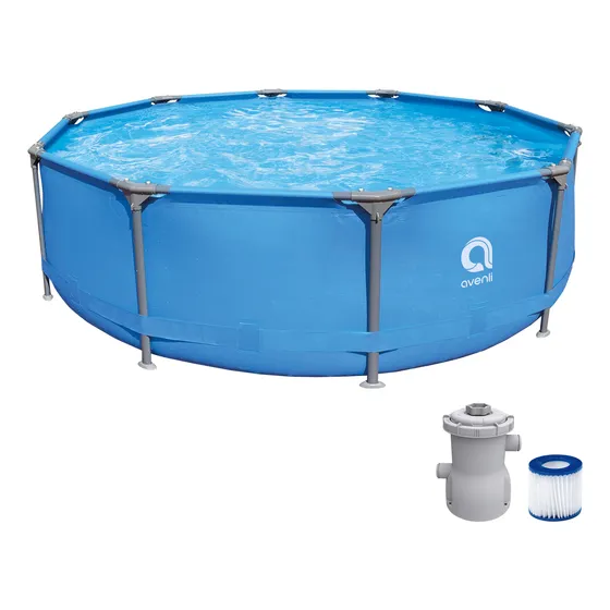 Piscina Estructural Redonda, 4672 Litros Con Filtro, Jl