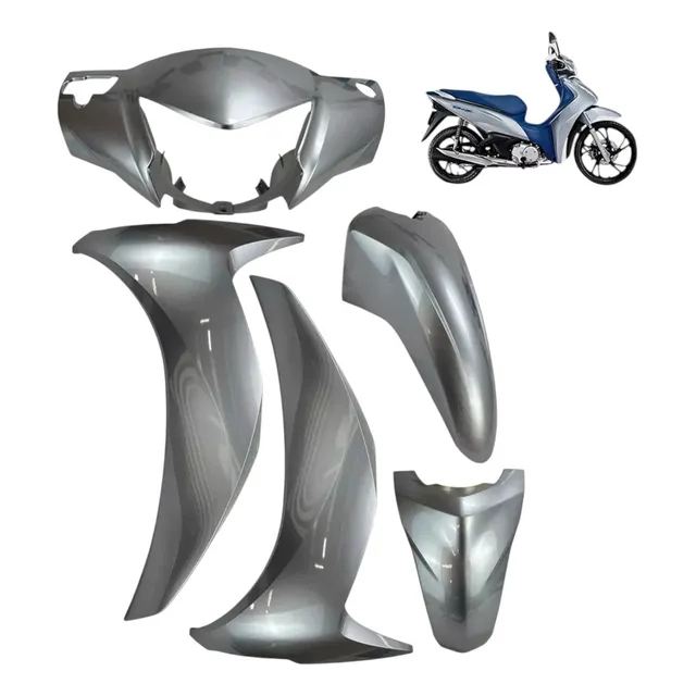 Kit Carenagem Biz 125 2018/2023 Plástico Frontal Paramotos