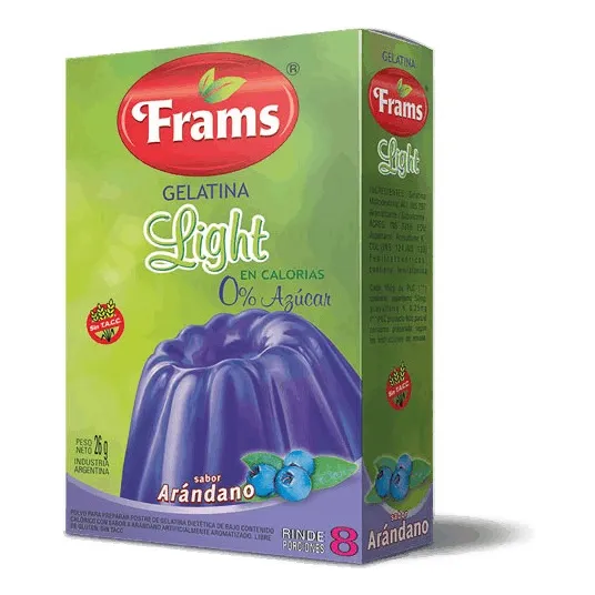 Gelatina Frams Light Varios Sabores Sin T.a.c.c. 26g 