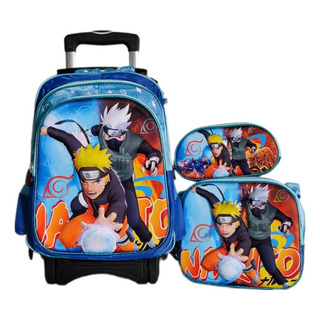 Mochila Lonchera Y Lapicera Primaria Con Carrito Naruto Mochila Lonchera Y Lapicera Primaria Con Carrito Naruto