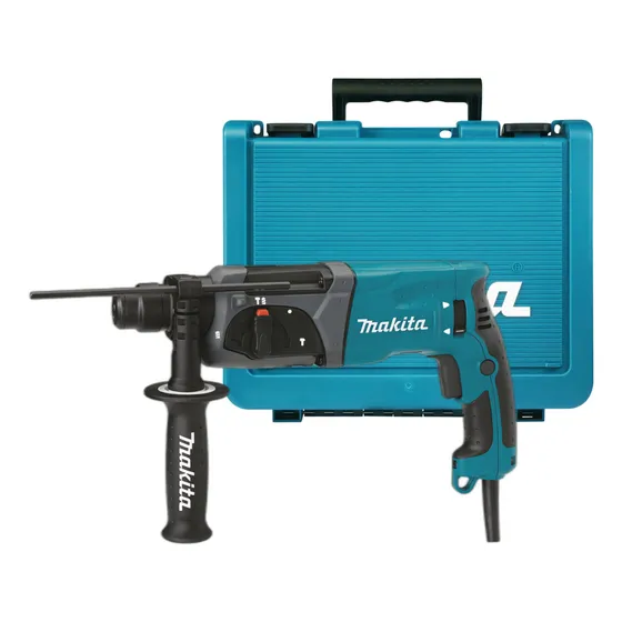 Rotomartillo electroneumático Makita Industrial HR2470 azul con 800W de potencia 220V