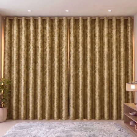 Cortina Jacquard Luxo Floral 3x2,80 Para Sala E Quarto