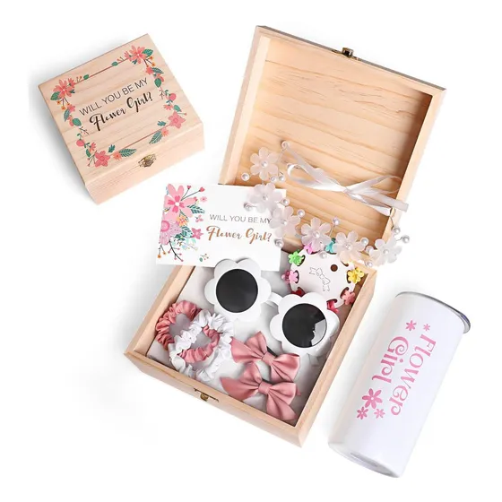 9 Pieza Regalo Para Niña Flor Caja Propuesta Will You