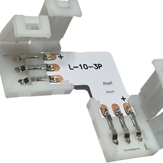 5 Conectores Clip Presion Tipo L Tira Led Pixel 10mm 3p 5 Conectores Clip Presion Tipo L Tira Led Pixel 10mm 3p