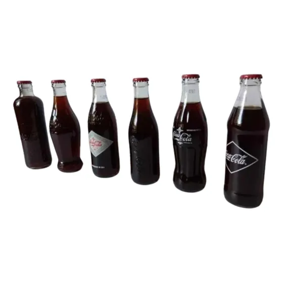 Linda Coleção Retrô 6 Garrafas Coca Cola Comemorativas Rara