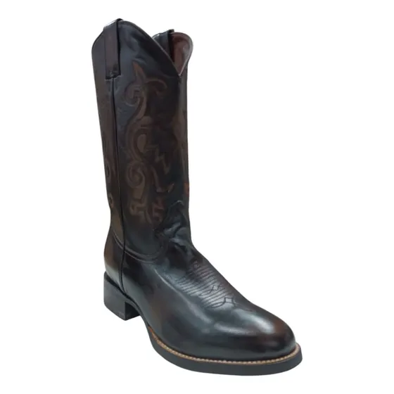 Bota Wrangler Roper Old Leather Cafe Oscuro 100% Piel