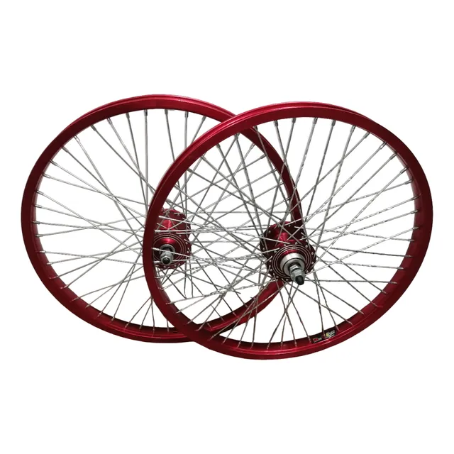 Rines Bmx Aluminio 20x48h Azul/rojo (par) P/bicicleta.
