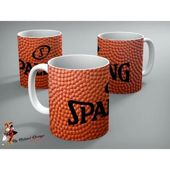 Taza De Ceramica Pelota Basketball Spaldign Nba