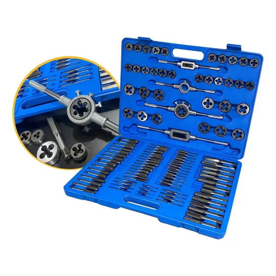 Jogo Macho Tarracha Cossinete 110 Pçs Rosca Interna Externa