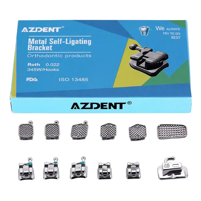 Brackets Azdent Autoligables Roth / Mbt Hook 3,4,5 + Tubos