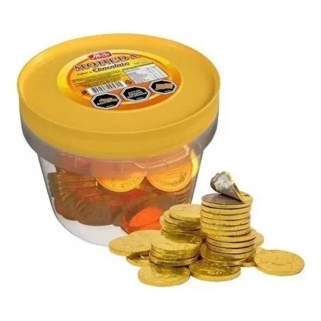 Dulces Moneda Chocolates Pack 50 Monedas Cumpleaños