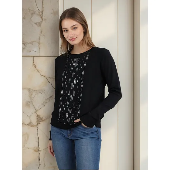 Sweater Layer Bremer Trenzado C/ Piedras Gul654 Arizona