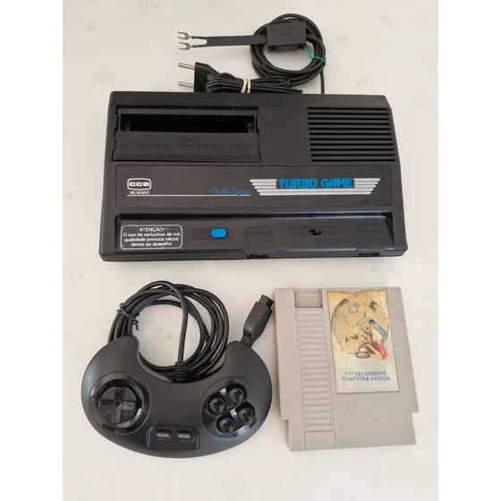 Turbo Game Cce Vg-9000t Completo + 1  Cartucho 52 Jogos.