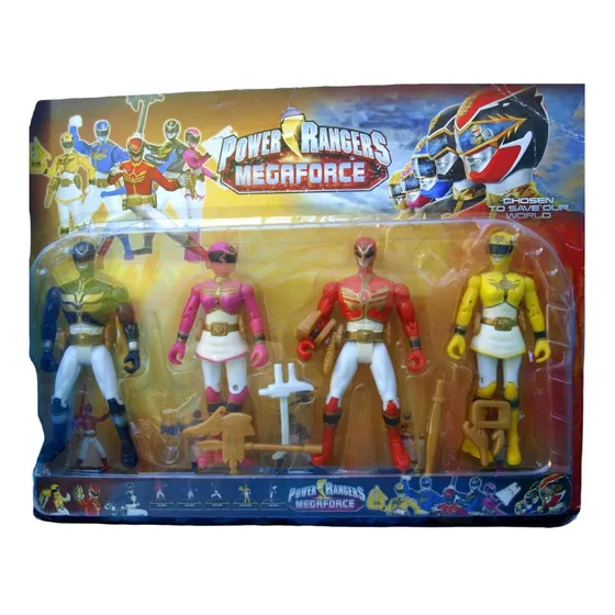 4 Muñecos Power Rangers Figura Juguete Niño
