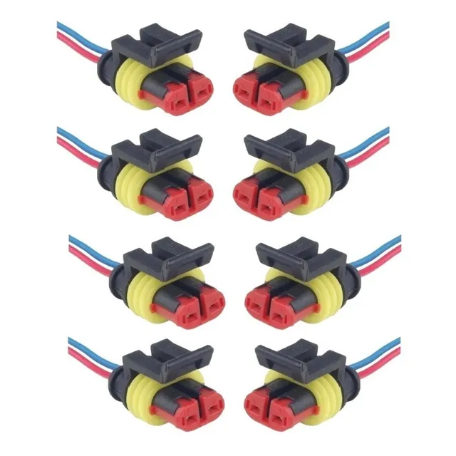 Kit 8 Chicote Plug 2 Vias Bobina Ignição Palio Uno Tempra