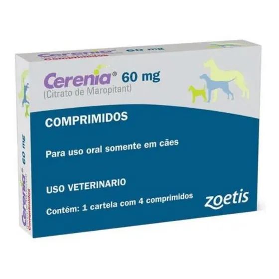 Cerenia 60 Mg - Zoetis Anti Enjoo Para Cães C/ 4 Comprimidos