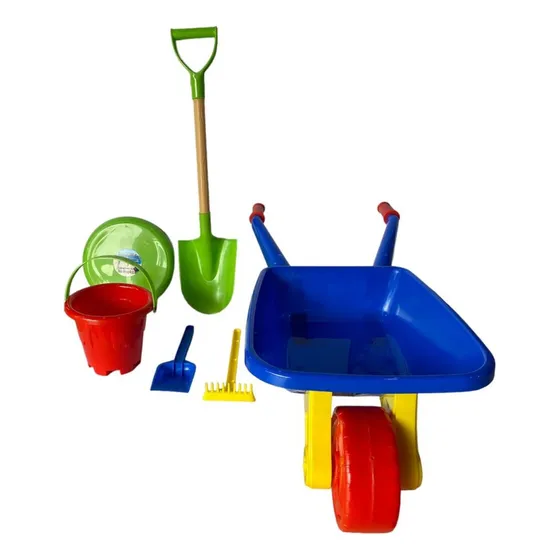 Set Carretilla Niños Playera Grande Mas Accesorios