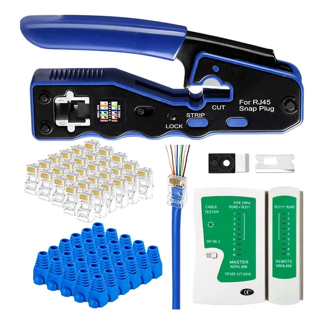 Gaobige Kit De Herramientas De Crimpado De Paso Rj45, Cat6a,