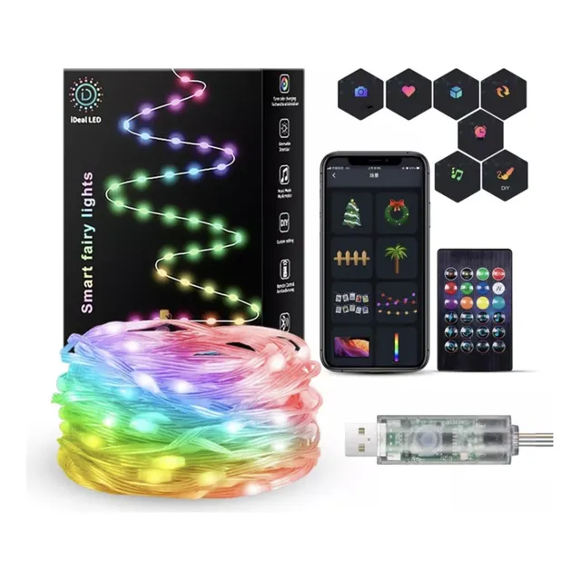 Luces Smart Bluetooth 10 Metros 100 Leds App Control Colores