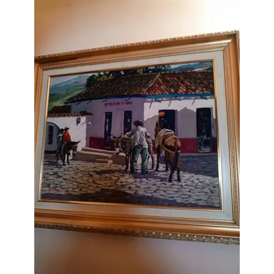 Cuadro De Theo Mora. Pueblo Andino #44
