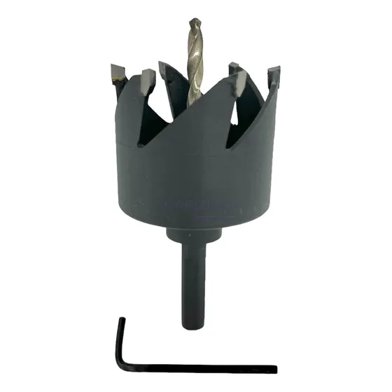Serra Copo 60mm (59,8) 6 Dentes Madeira Videa Widea + Haste