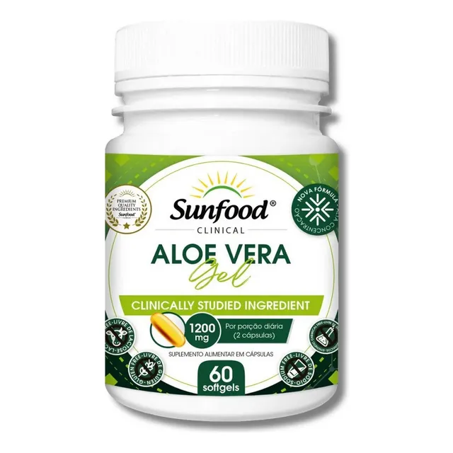 Aloe Vera Gel - 60 Capsulas - Sunfood