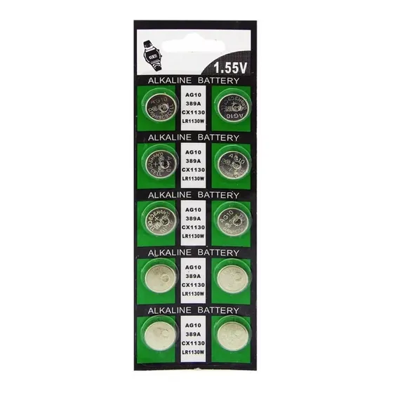 Pack 10 Pilas Ag10 Lr1130 Sr1130 389 189 Buttonhcell Reloj