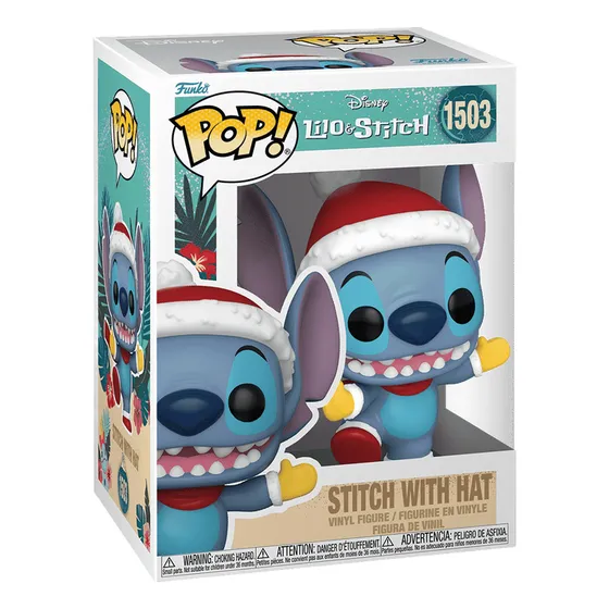 Funko Pop Stitch With Hat #1503 Santa Navideño