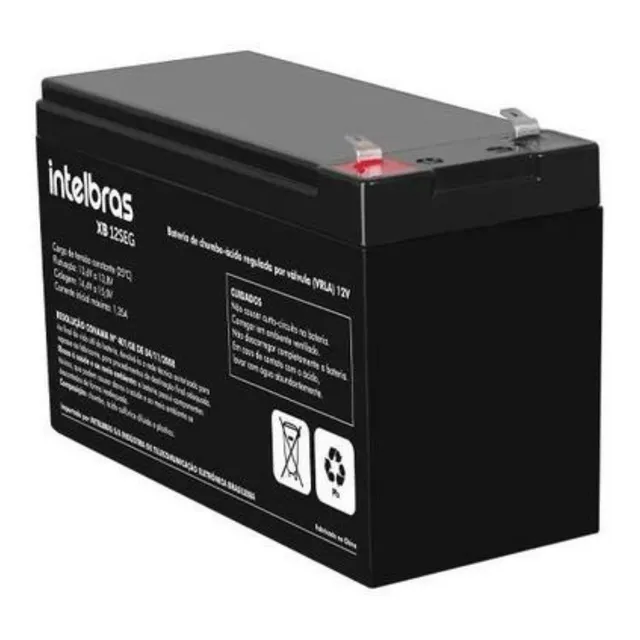 Batería de 12 V para sistemas de seguridad Intelbras Xb, 12 unidades