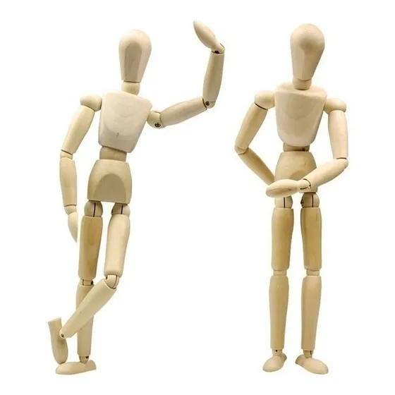 Manequim Madeira Boneco Articulado 14 Cm Modelo