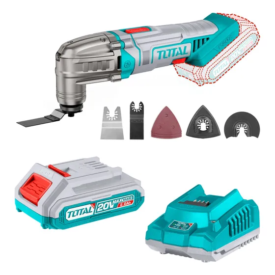 Sierra Multifunción Oscilante Total 20v, Batería Y Cargador