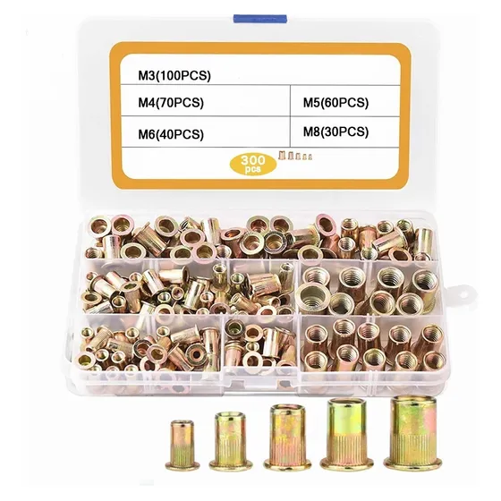 Atverce Tuercas Remache Acero Al Carbono 300 Piezas M3 M4 M5 M6 M8