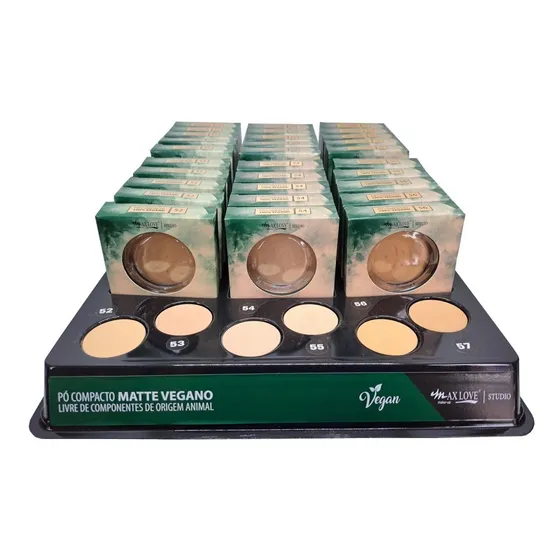 Box C/30 Uni Pó Facial Vegano Matte Max Love Atacado Revenda