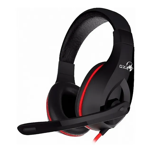 Auricular Gamer Gx Gaming Genius Es G560 Negro Con Mic Color Negro/Rojo