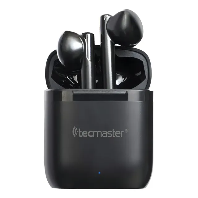 Audífonos Earbuds Tws Hi-fi Bluetooth Tecmaster Tm-300526 Color Negro