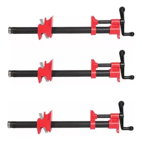 Kit 3 Grampo Sargento Tubular Canos 3/4 Pol Tipo Pipe Clamp