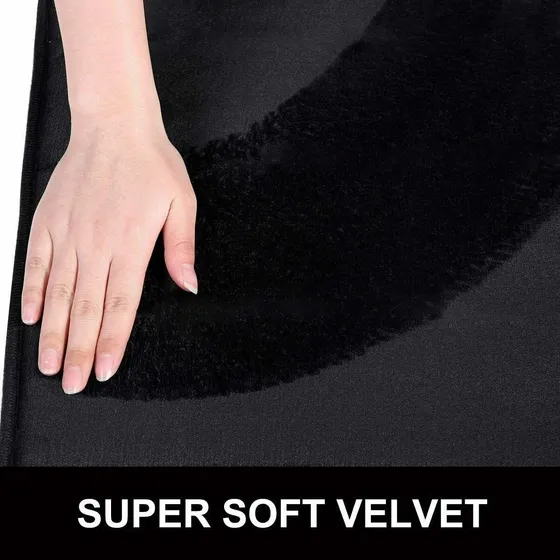 Aliyya Alfombra Baño Espuma Viscoelastica Color Negro 24 X