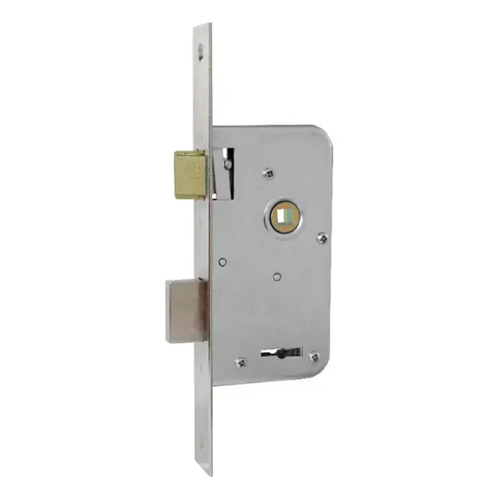 Cerradura Para Puerta Abatible Modelo 208 Doble Paleta Inomax Color Plateado