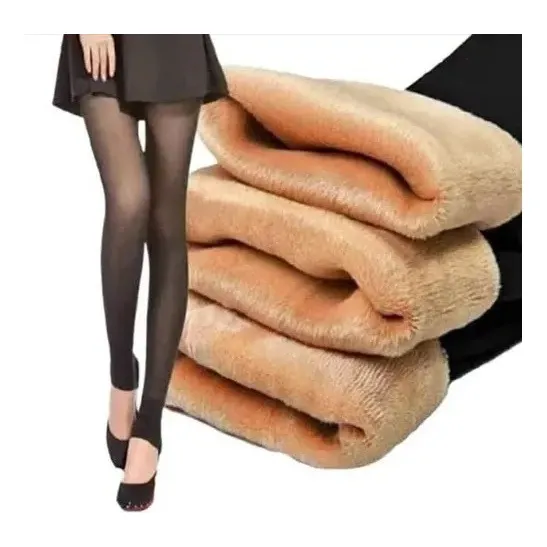 Panty Medias Pack X 2  C/forro Pelpa, Efecto Piel