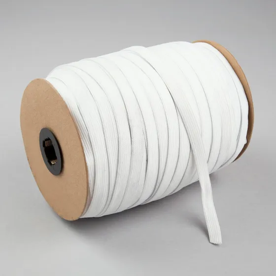 Elastico Crochette 11mm Blanco Y Negro Rollo Con 200mts