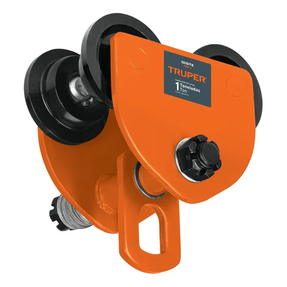 Trole carga para vigas IPS IPR ajustable 1 ton Truper TRO-1