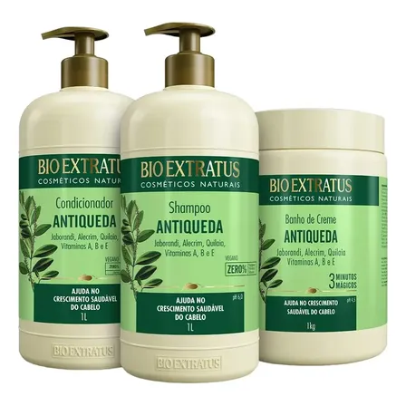 Kit 1 Shampoo 1 Condicionador 1 Banho Creme 1 L K7833