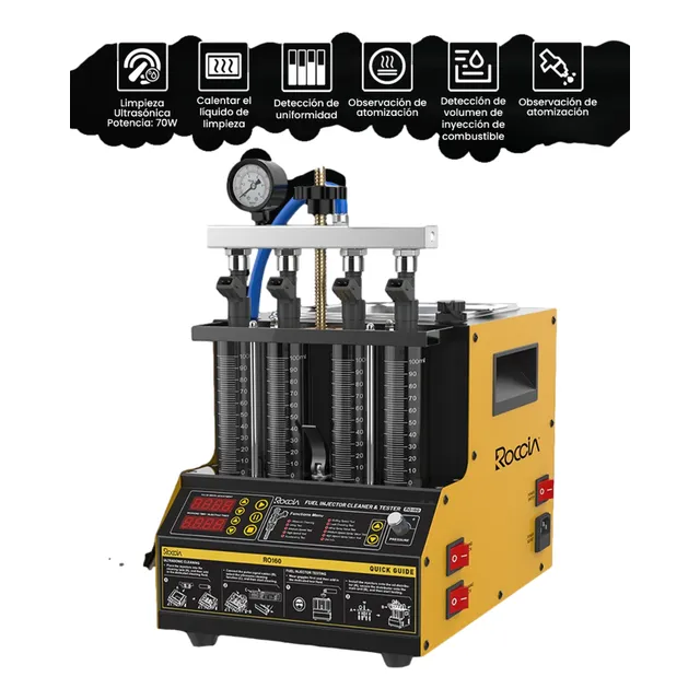 Maquina Prueba Digital Limpieza 4 Inyectores Automotrices