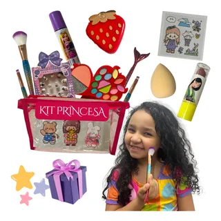 Kit Maquiagem Infantil Kawaii Menina Criança Presente Make Kit Maquiagem Infantil Kawaii Menina Criança Presente Make