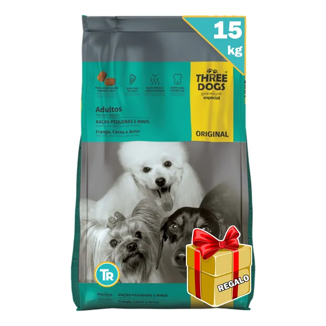 Ración Three Dogs Original Adult Raza Peq + Obseq Y E Gratis